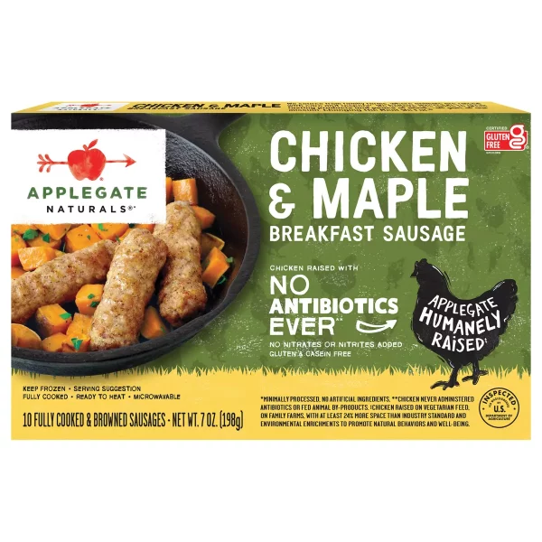 Chicken & Maple Breakfast Sausages - Frozen - 7oz/10ct