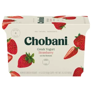 Strawberry on the Bottom Nonfat Greek Yogurt - 4ct/5.3oz Cups